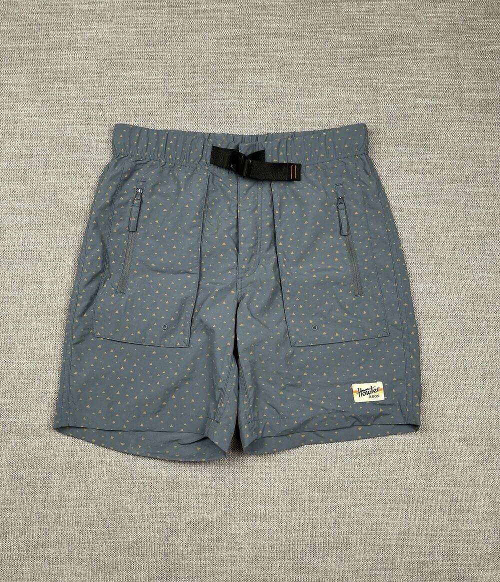 Howler Bros Pedernales Shorts Mens 32 Blue Geometric Packable Swim Belted
